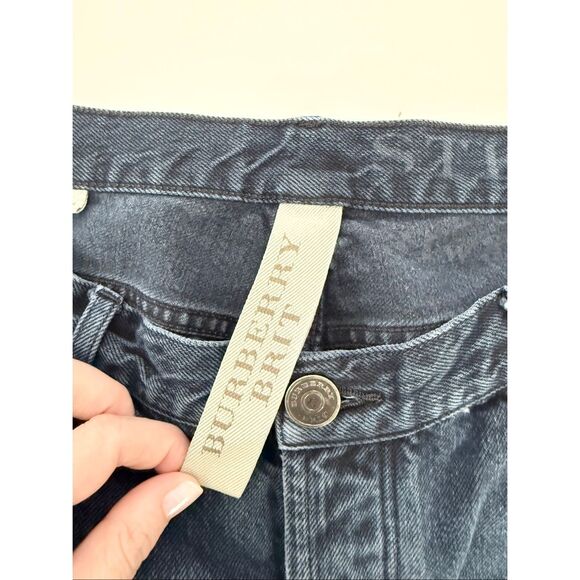 Burberry Brit Steadman Denim Mid-Rise Slim Straight Leg Jeans Medium Wash 34R - Picture 7 of 12